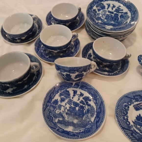 Blue Willow childs dishes - Picture 2 of 5